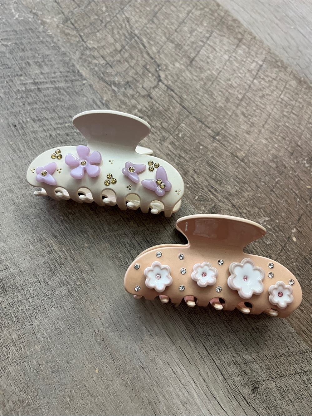 Floral Kids Hair Claw Clip Set